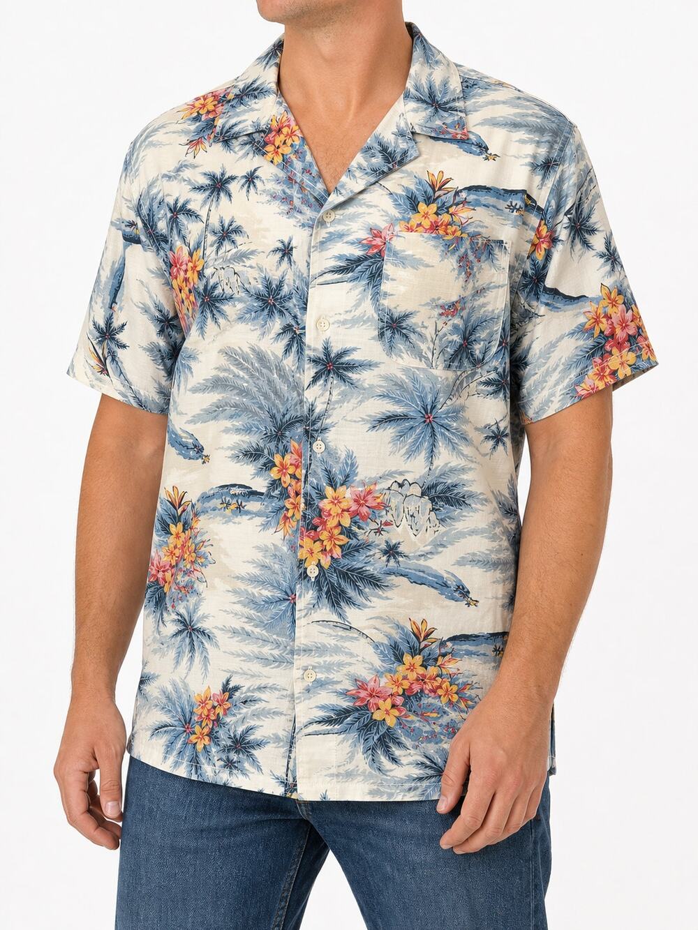 American Eagle The Summer I Turned Pretty Hawaiian Shirt Mens XL Belly Conrad